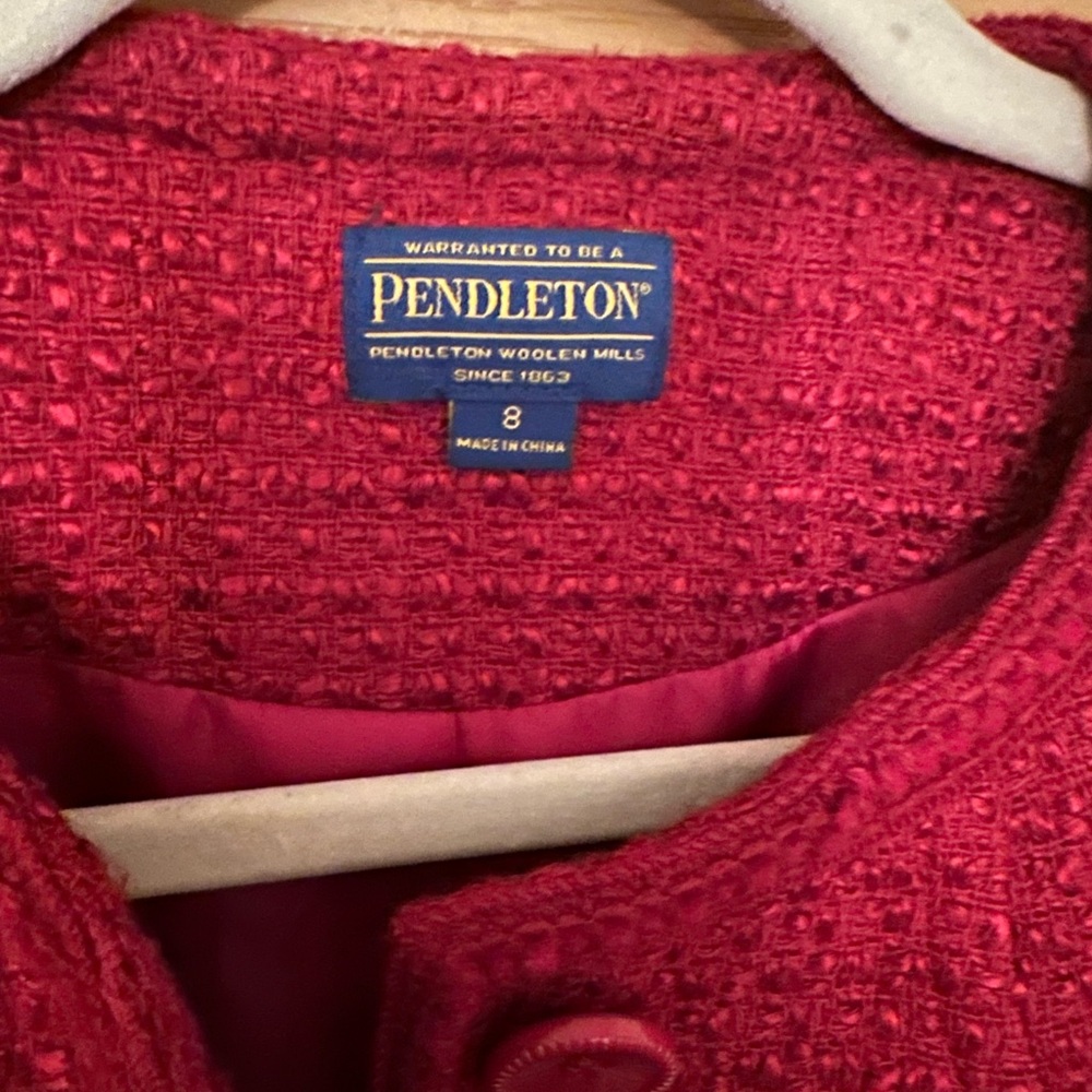 Pendleton Cherry Red Tweed Blazer - image 3